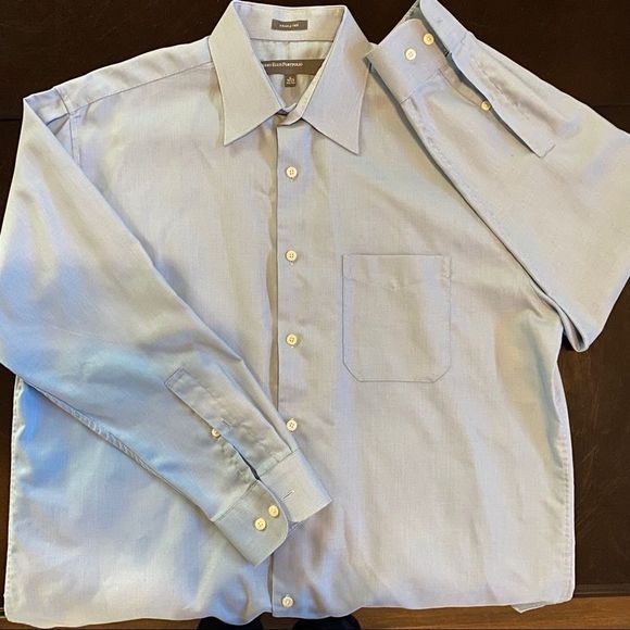 🌼4 for $20 Perry Ellis Portfolio No Iron Shirt L - Picture 8 of 8